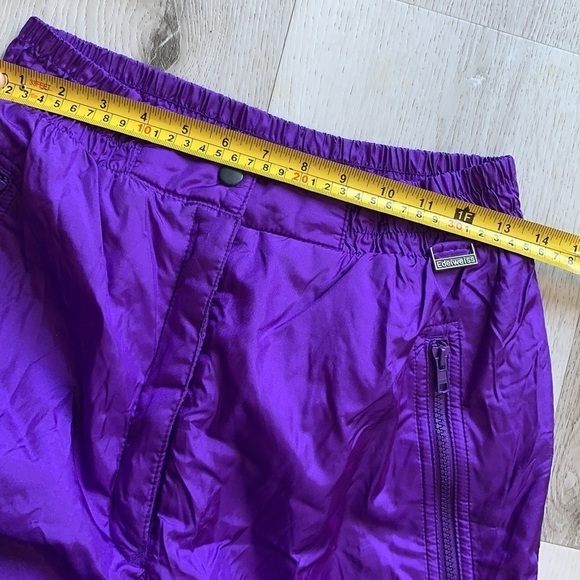 Vintage Edelweiss Purple Ski Snow Pants high waist shimmer retro size 14 women’s - Picture 9 of 15